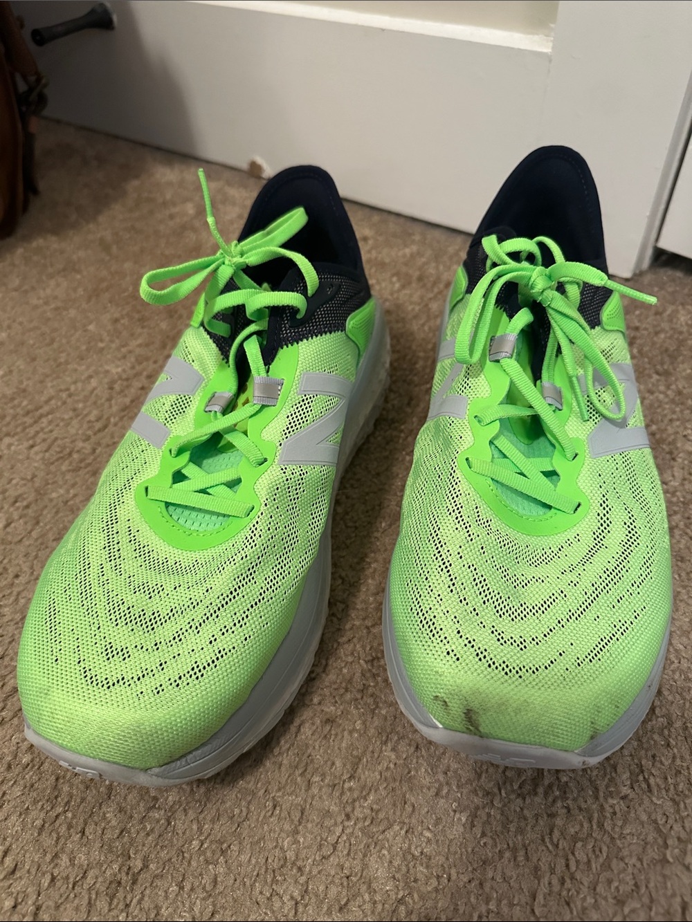 New Balance Neon Green and Gray Men’s Running Sneakers